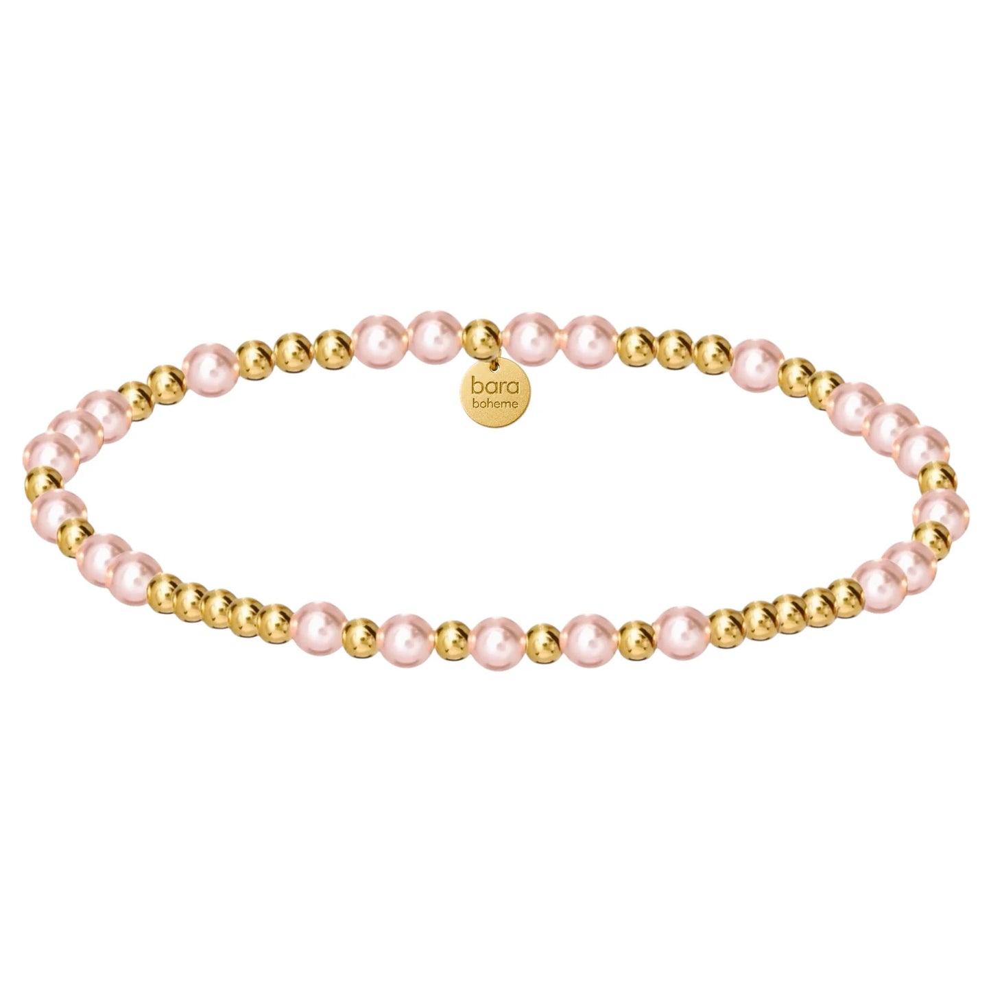 The Melanie: Gold Beaded Bracelet with Pearl