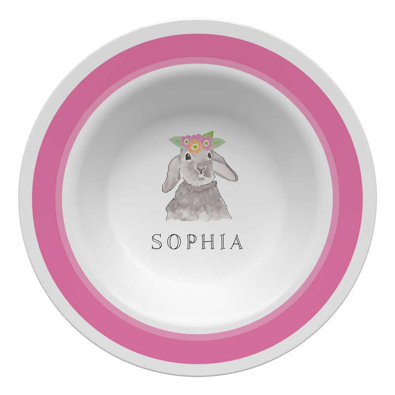 Bunny Love Personalized Dish Set for Kids
