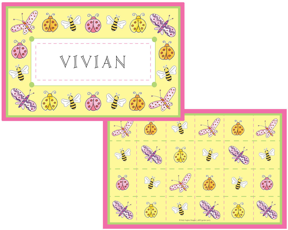 Garden Party Personalized Dish Set for Kids