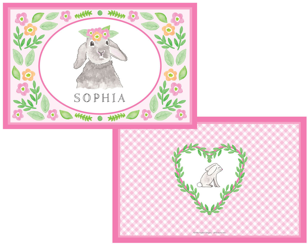 Bunny Love Personalized Dish Set for Kids