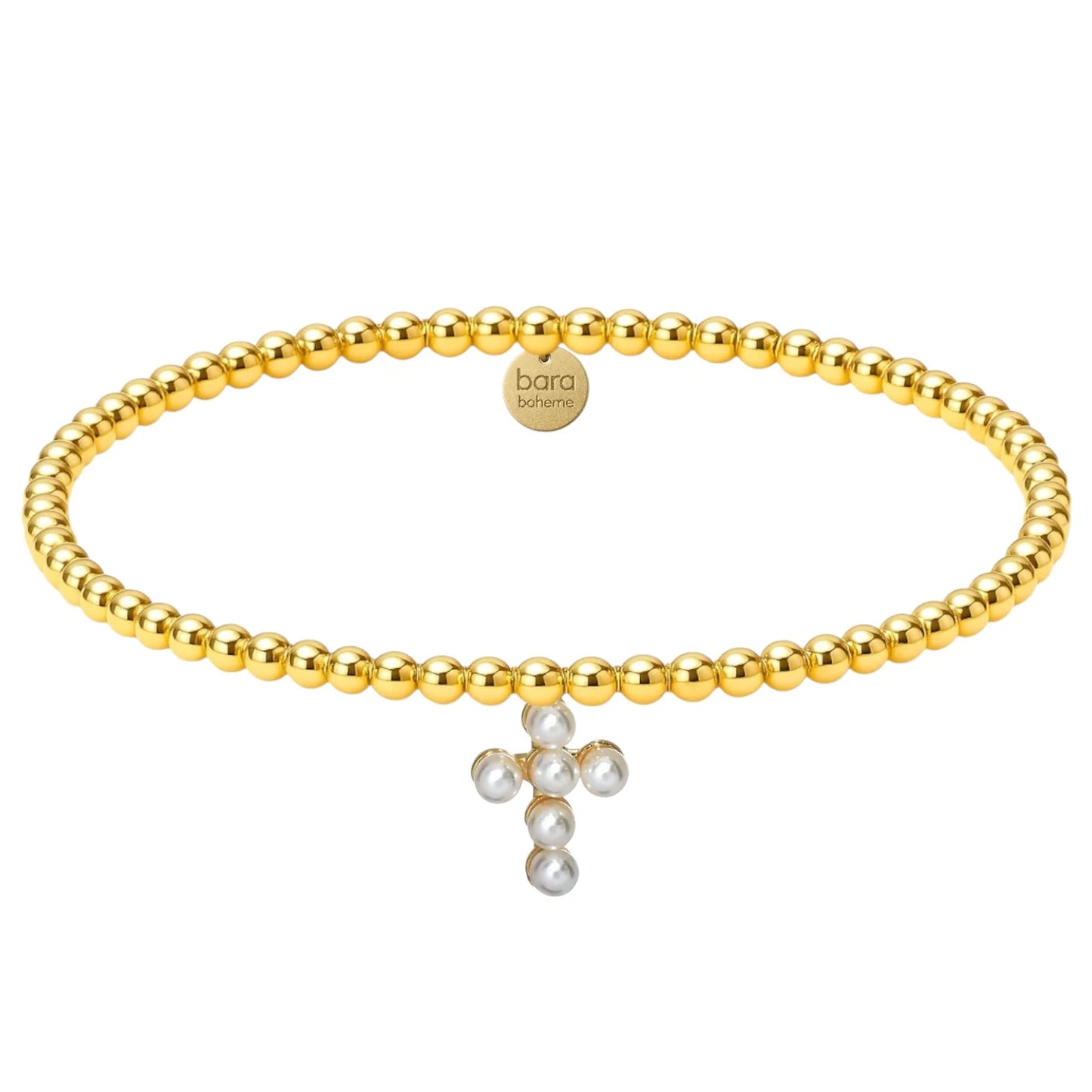 Beaded Bracelet with Cross