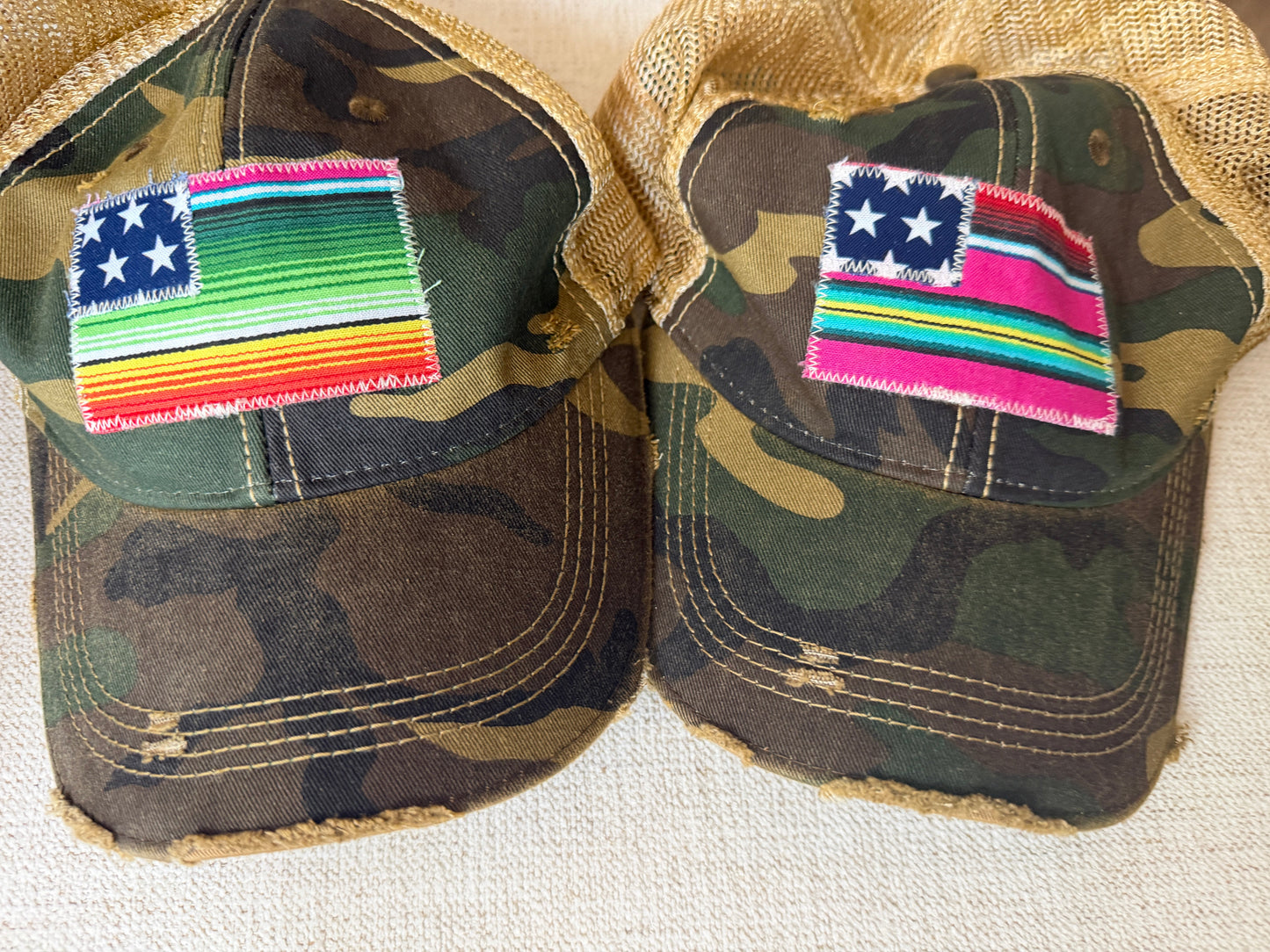 Camo USA Flag Trucker Hats