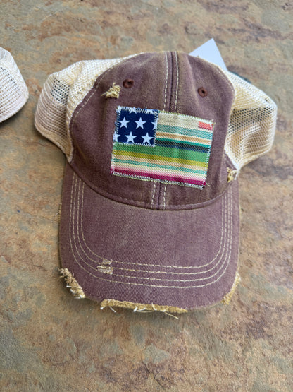 USA FLAG Trucker Hat - Many Colors!