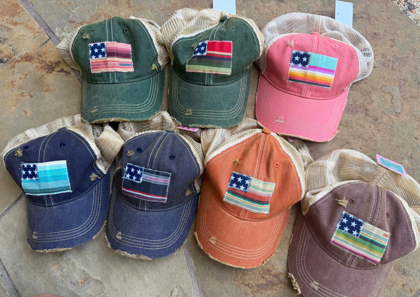 USA FLAG Trucker Hat - Many Colors!