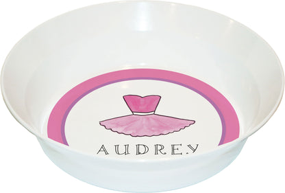 Ballerina Girl Personalized Dish Set for Kids