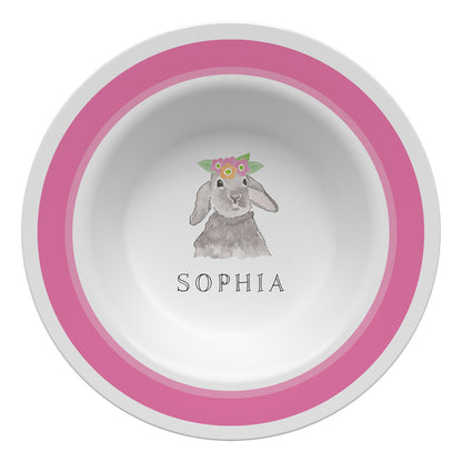 Bunny Love Personalized Dish Set for Kids