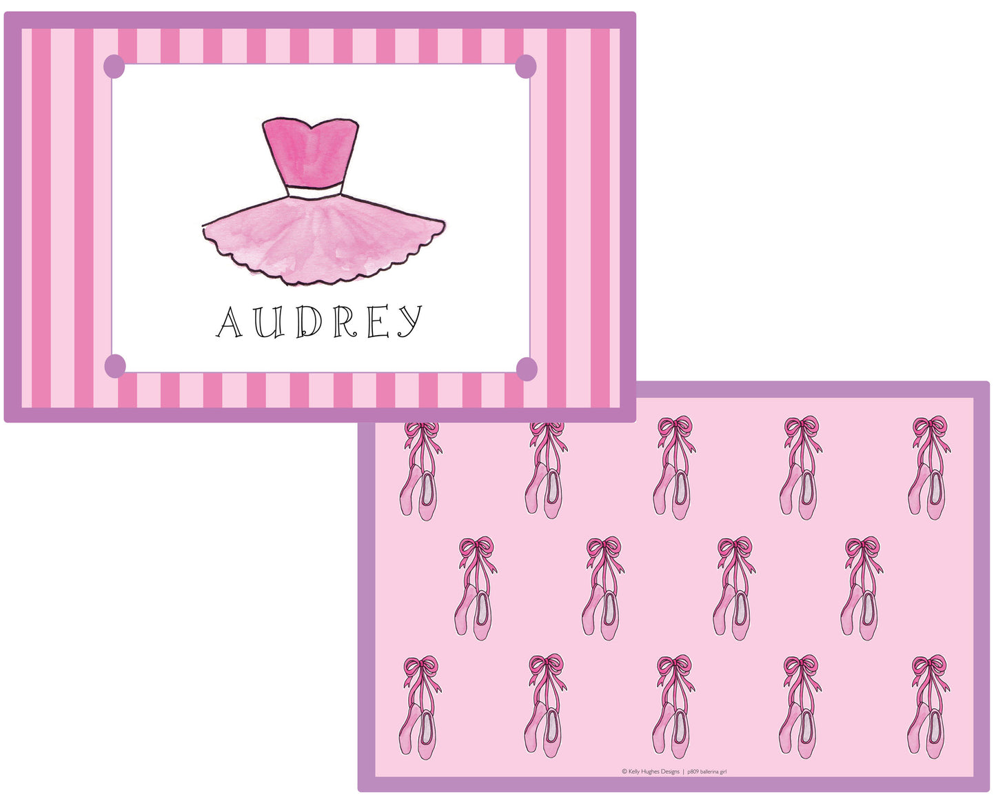 Ballerina Girl Personalized Dish Set for Kids
