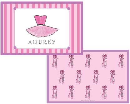 Ballerina Girl Personalized Dish Set for Kids