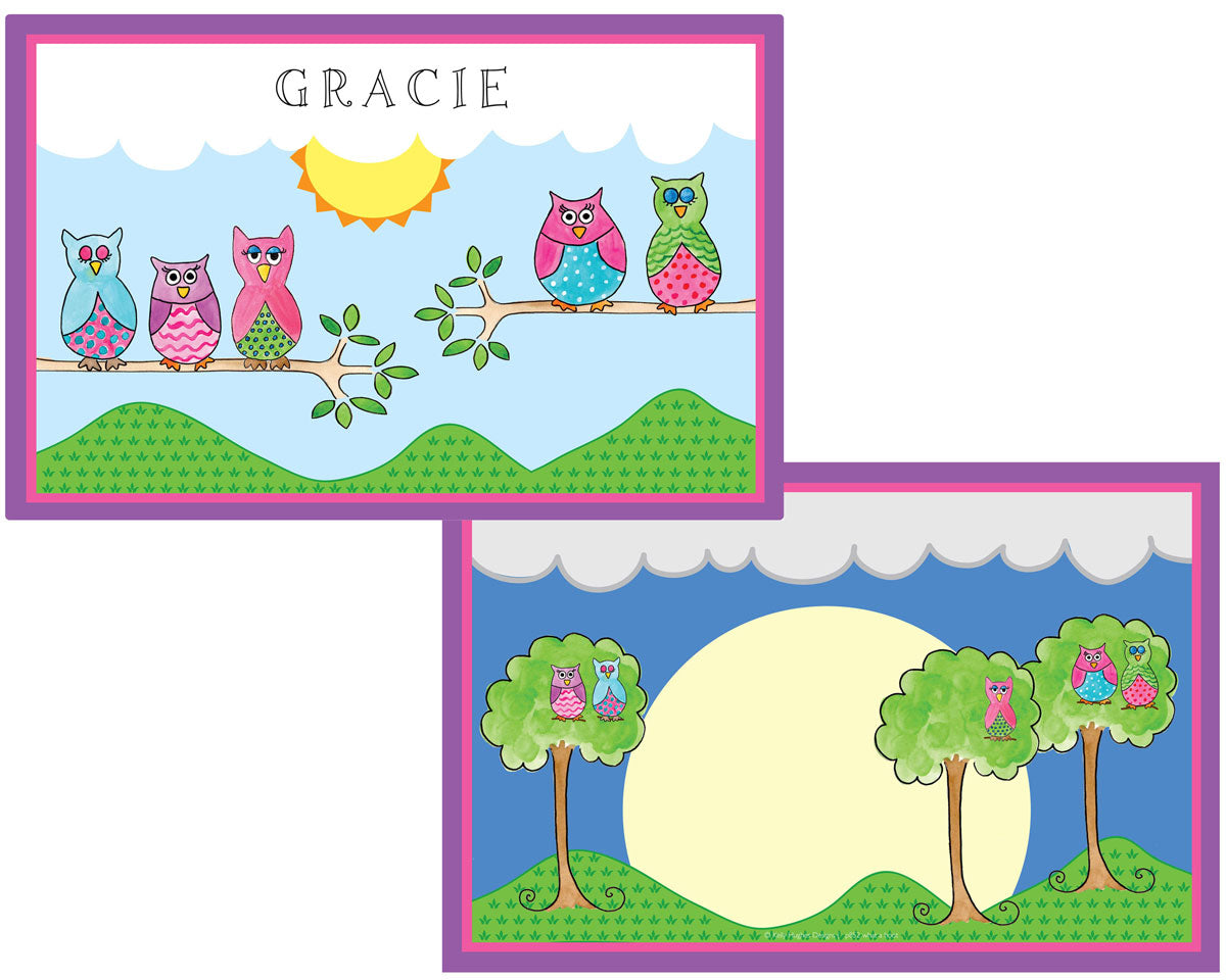 Owl Personalized Dish Set for Kids