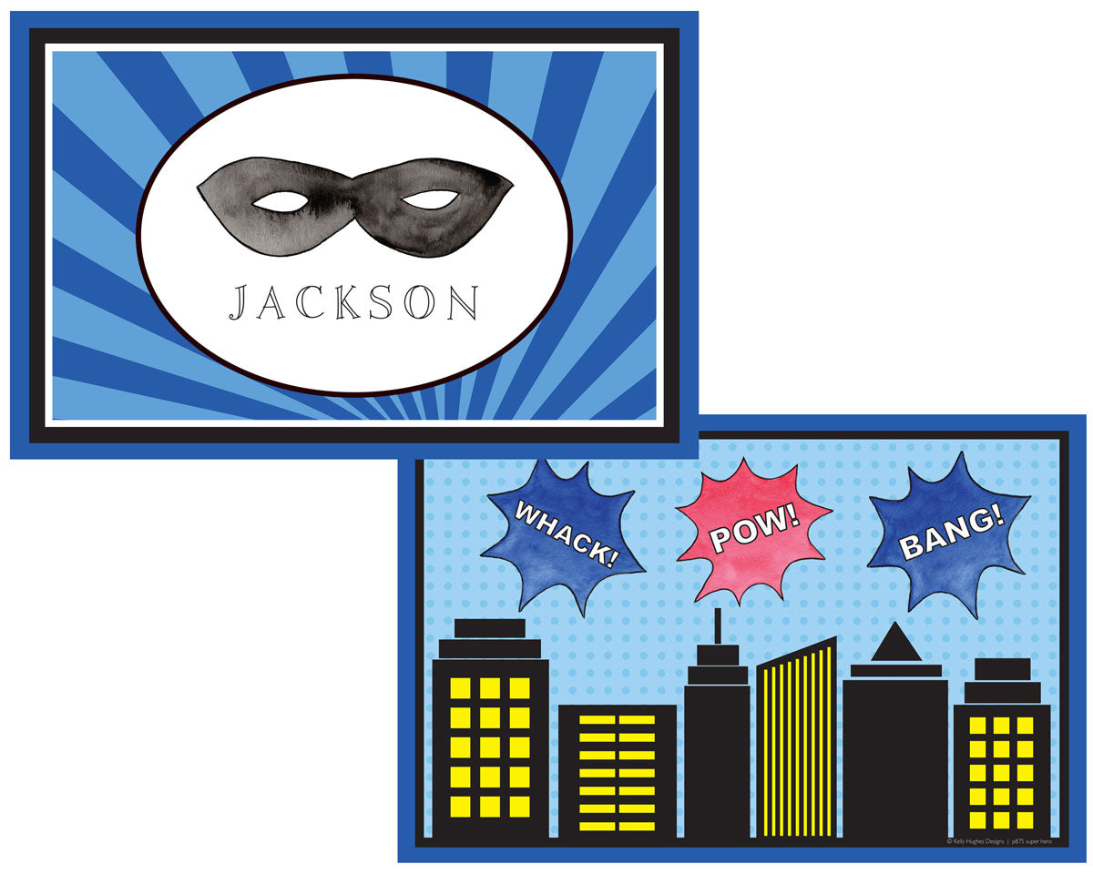 Super Hero Personalized Dish Set for Kids