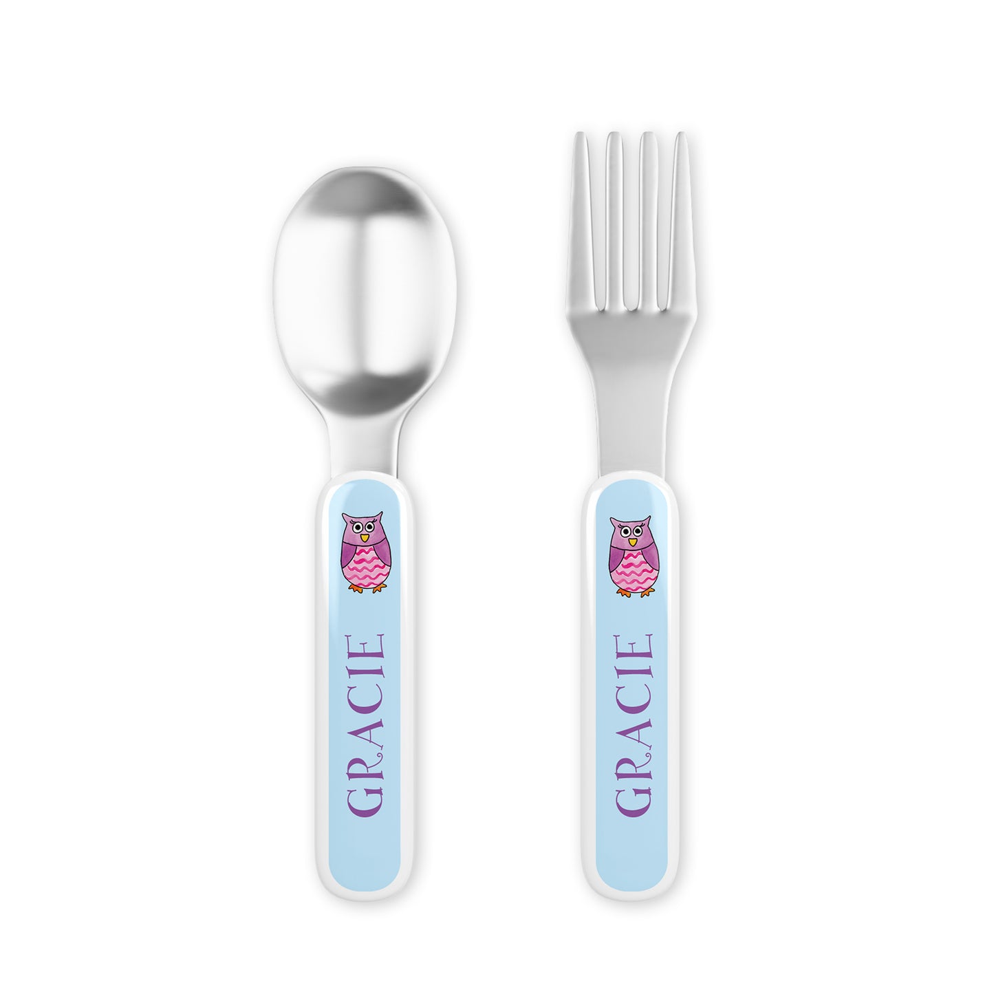 Owl Personalized Dish Set for Kids