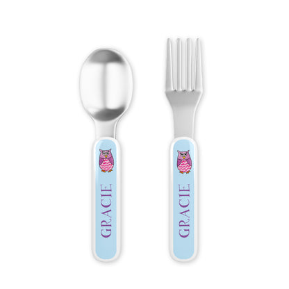 Owl Personalized Dish Set for Kids